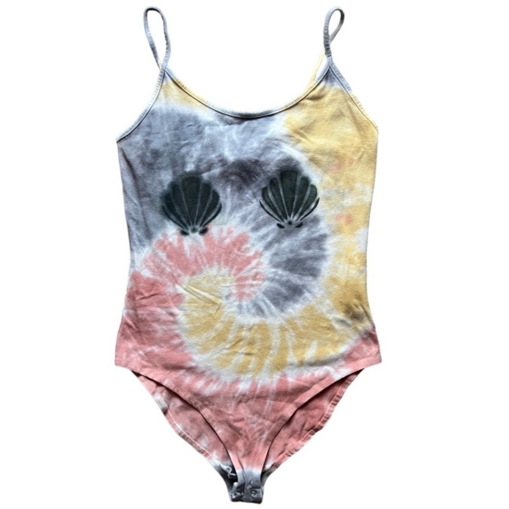 Forever 21 Shell Bra Tie Dye Onesie 🐚💜💓